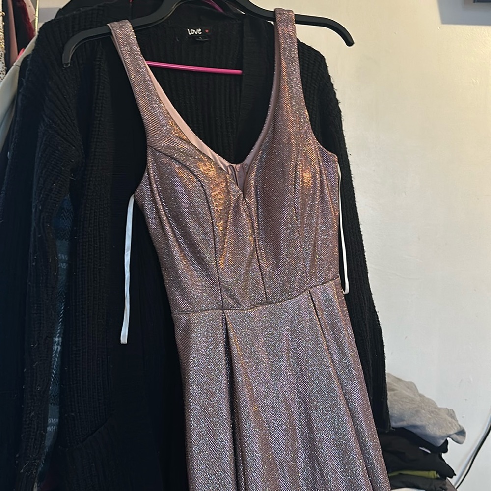 B smart prom dress size 3/4 purple sparkly